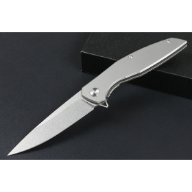 JJ088 D2 Steel Quick-Open Titanium Handle Custom Made Pocket Hunting Folding Knife UD406660